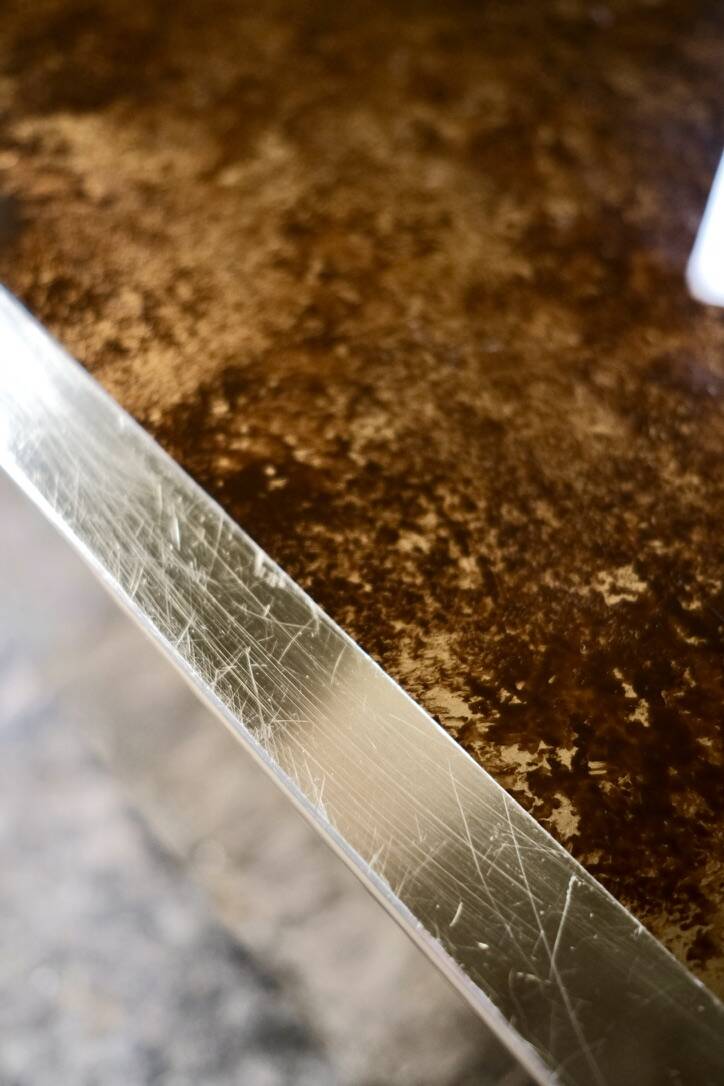Brass solar flare bar coffee table, Cidue, Italy, 1970s