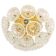 Sputnik ceiling light in floral glass and brass, Germany, 1960s.