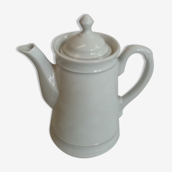 Bench coffee maker in fine porcelain gray border