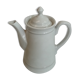Bench coffee maker in fine porcelain gray border