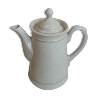 Bench coffee maker in fine porcelain gray border