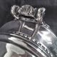 Tea and coffee set on tray, in silver metal Ercuis Goldsmith