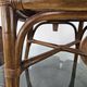 Ensemble table et quatre chaises en osier et bambou par Vivai Del Sud, 1970
