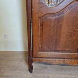 Small neo-rustic LXV style display case in natural wood