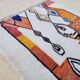 Handwoven terracotta wool rug 150/250cm