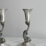 Pair of small antique candlesticks