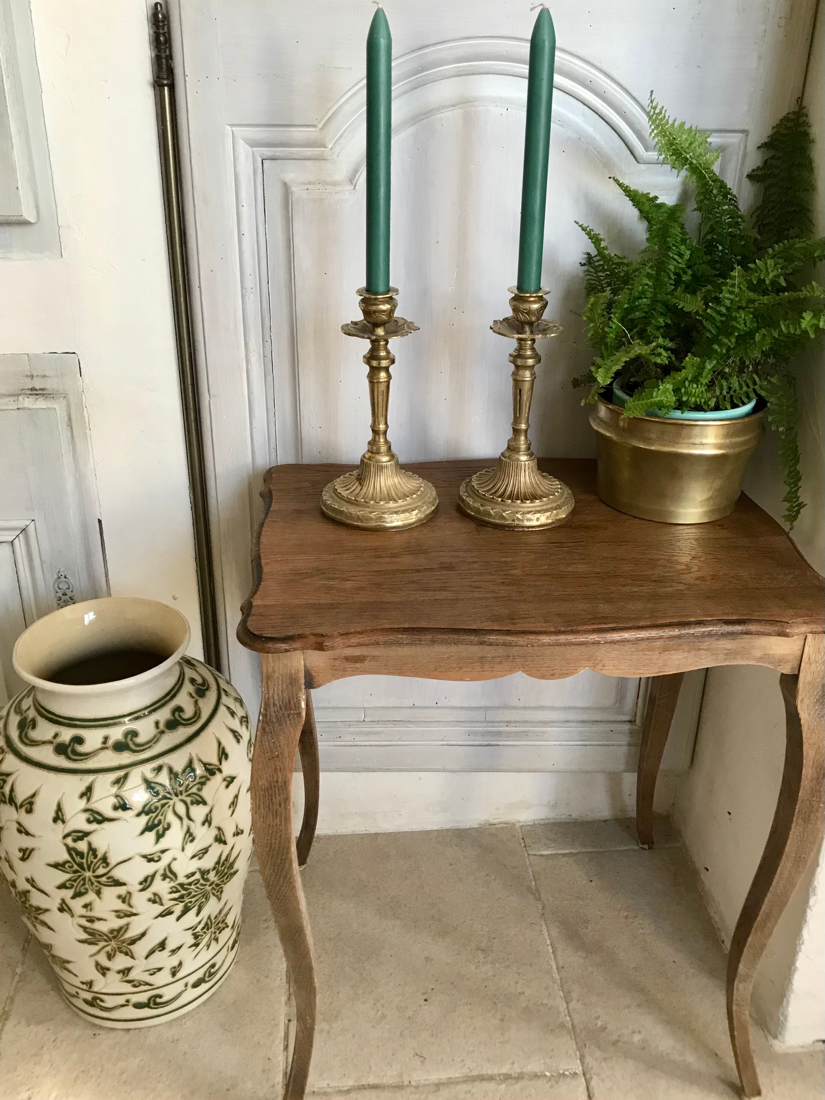 Pair of gilded bronze candlesticks