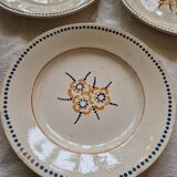 Set of 8 art deco longwy plates