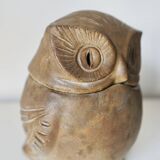 Ceramic owl sculpture - signed Agnès Escala - France, 1960s