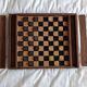 Wooden game of checkers and goose