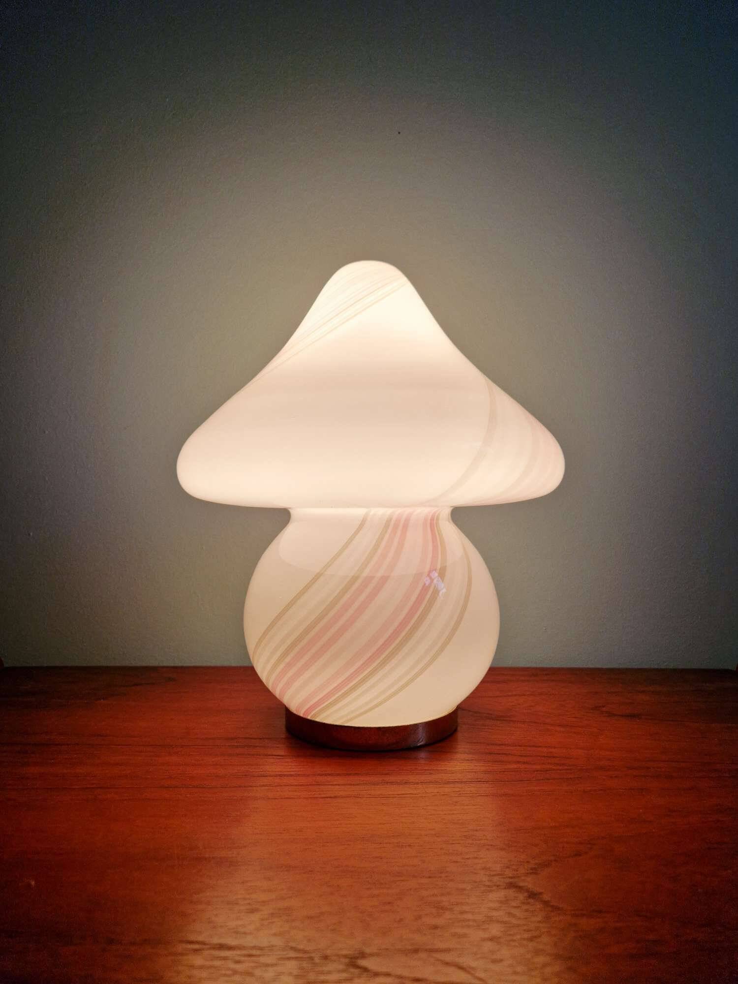 Mushroom lamp in Murano glass, 1970s-80s