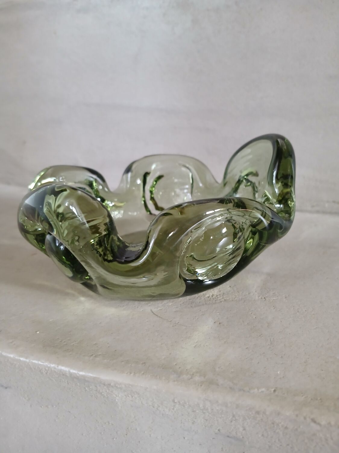 Vintage blown glass ashtray