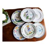 Set of 6 vintage mismatched plates