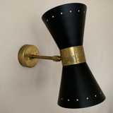 Pair of black Italian diabolo appliques