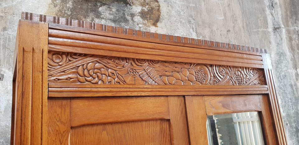 Art-deco style glazed cabinet