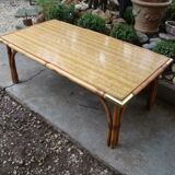 Table basse rotin ancienne