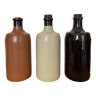 Lot de 3 bouteilles Max Krüger Moschheim (MKM) : en grès d'Allemagne vintage