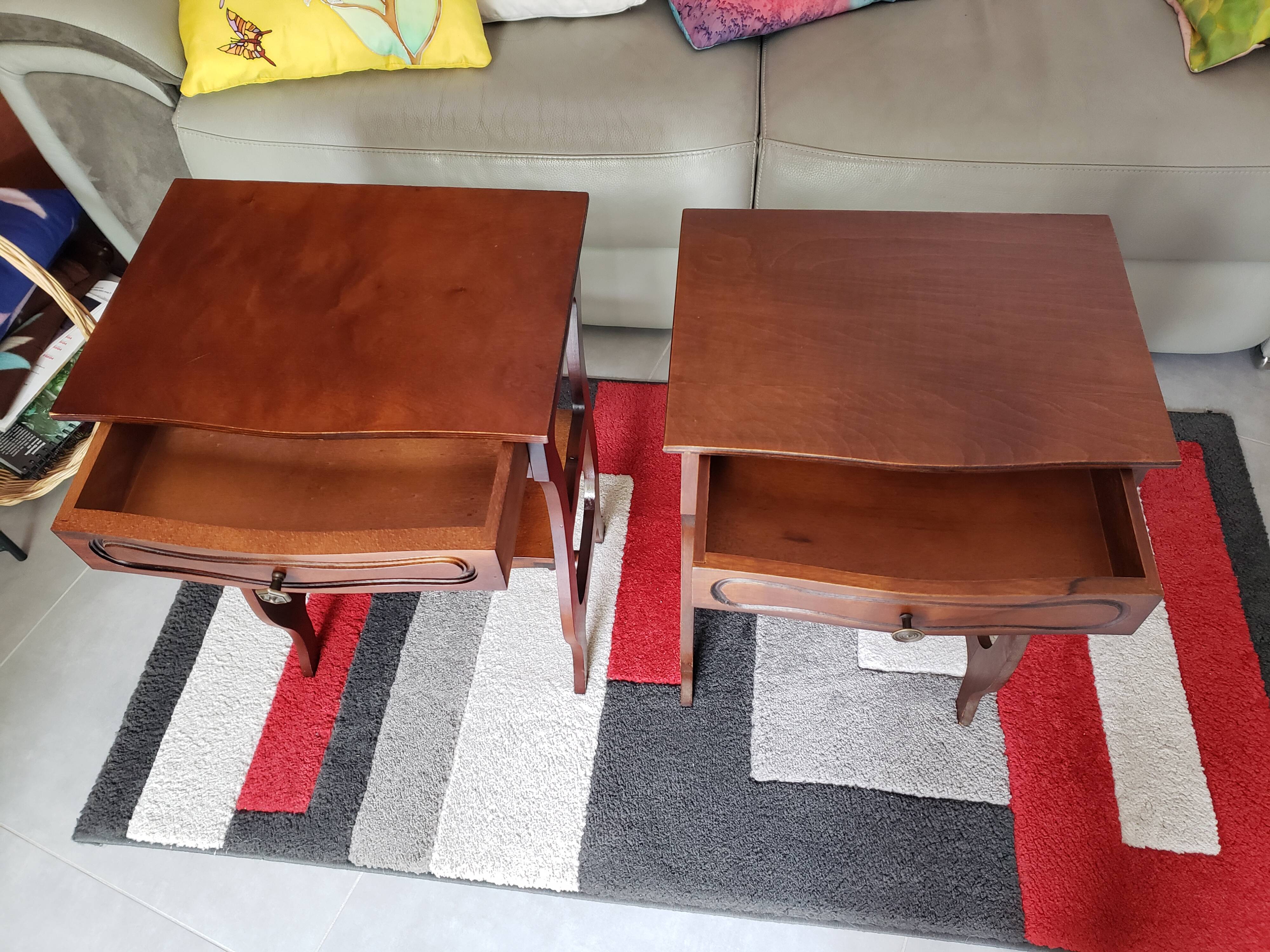 Pair of art deco bedside tables