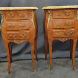 Pair of inlaid bedside tables
