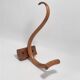 Curved wooden coat hook