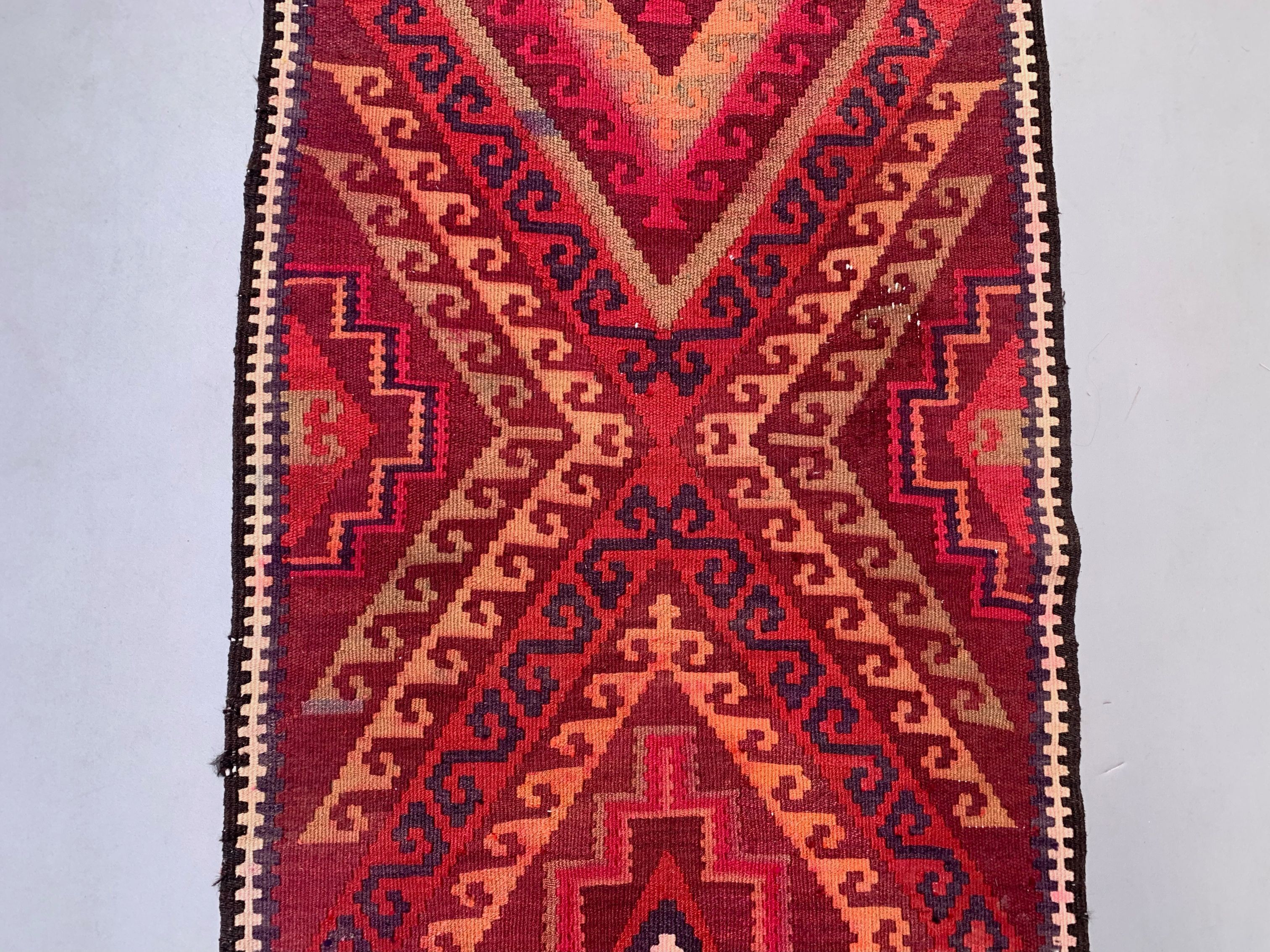 Old turkish kilim runner 480x95 cm