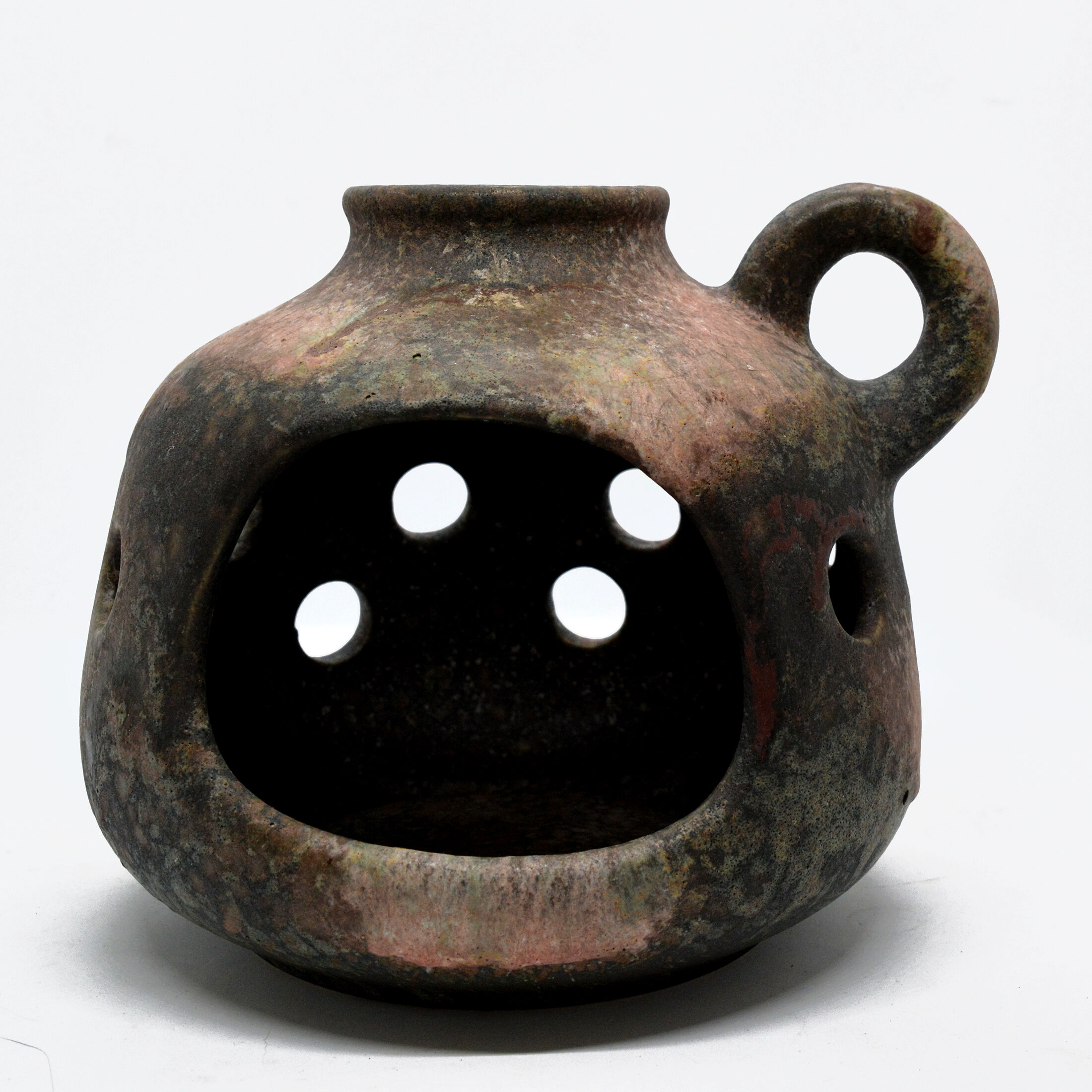 1970s organic modern ceramic oil chimney, Ruscha Art, Germany