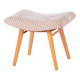 Mid-Century Stool in Upholstery and Beech, Slovakia, 1960s