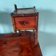 Old secretary in marquetry and bamboo