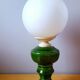Ceramic and opaline lamp, 1970.