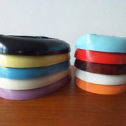 Set of Ten Unique Colored Bakelite Ashtrays, Škoda Car Manufacturer, 1950s
