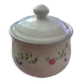 Vintage porcelain sugar bowl English garden