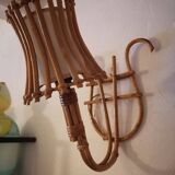 Applique murale vintage rotin style sognot 1960 1970
