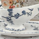 Sarreguemines Iron Earth Sauceboat on Frame, Carmen Model