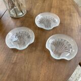Six ramequins en verre strié