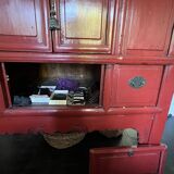 Armoire chinoise laquée rouge