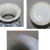 Vase or asian potiche pattern koi carps early xxth