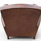 Pair of leather club armchairs – Mid-20th century