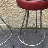 Set of 3 vintage bar stools 1960-1980