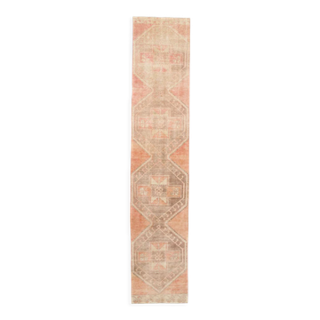 Tapis runner orange et marron 78x393cm