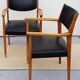 Fauteuils simili cuir scandinave