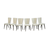 Lot of 6 vintage feet compass chairs
