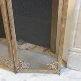 Art Nouveau brass fire screen 1900