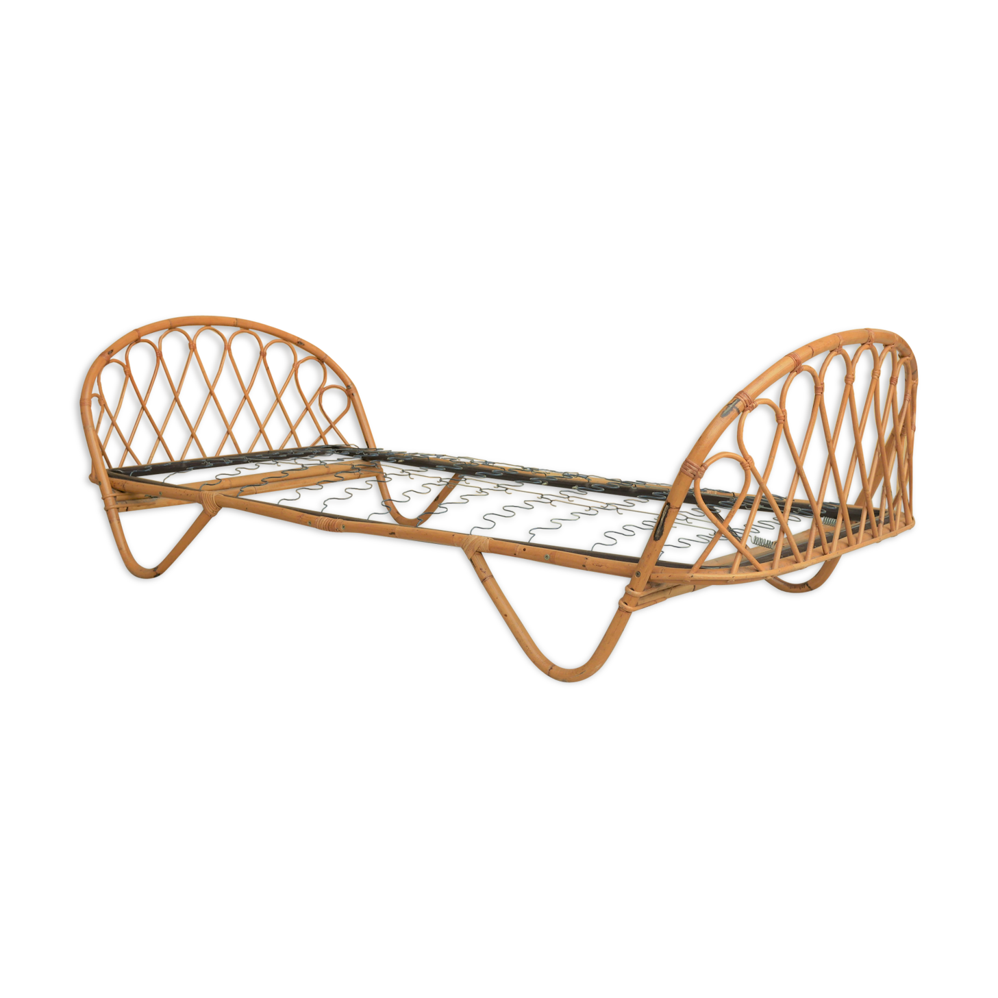 Vintage rattan bed