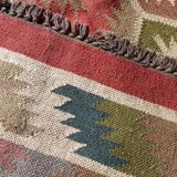 Kilim carpet in burlap and cotton - 90cm x 150cm