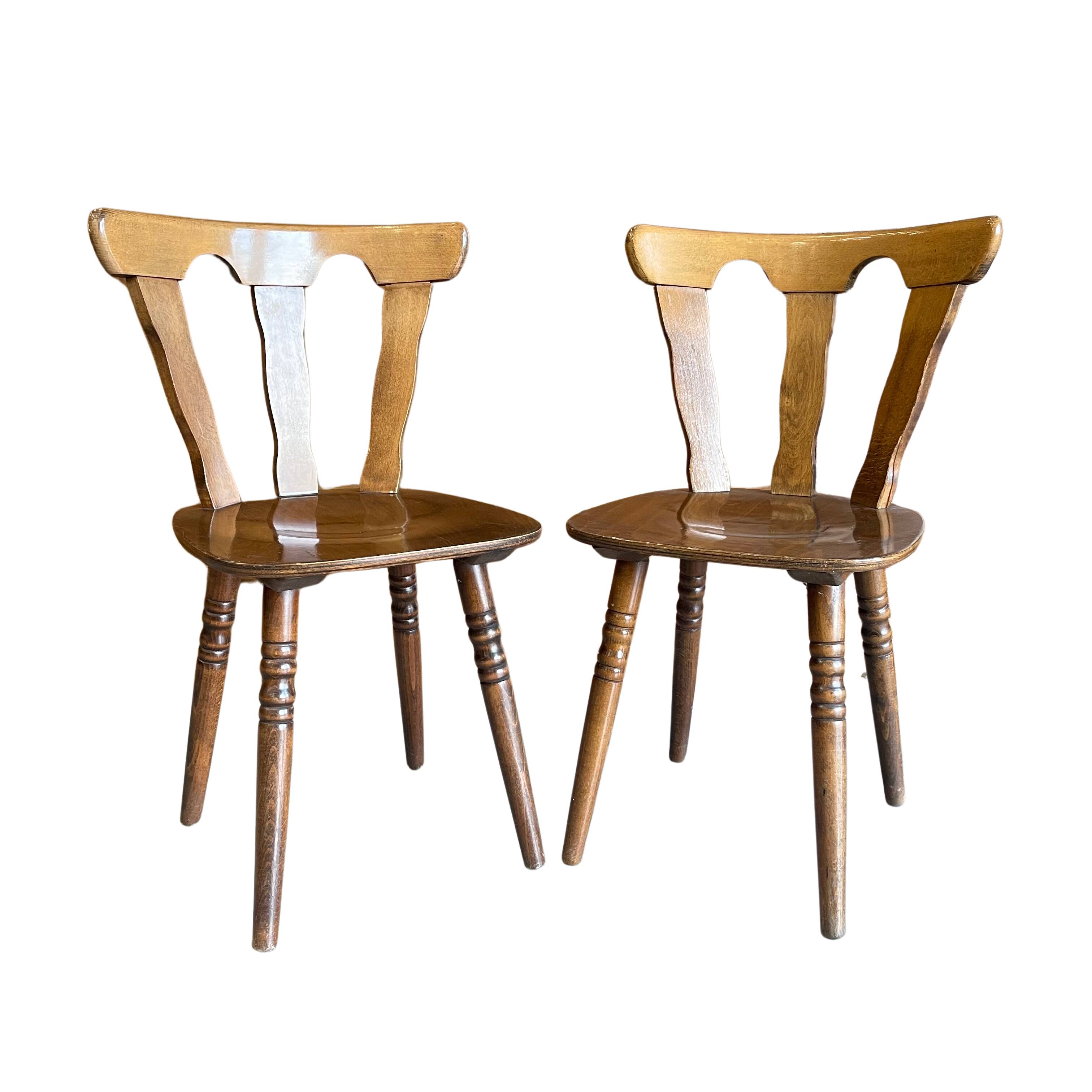 Lot de 2 chaises bistrot vintage