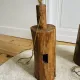 Lampe en bois brutaliste