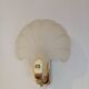 Frosted glass shell wall light, art deco style