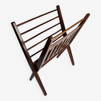 Folding teak magazine rack by Cees Braakman