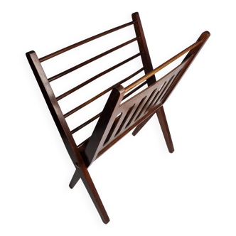 Folding teak magazine rack by Cees Braakman