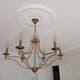 6-branched brass chandelier